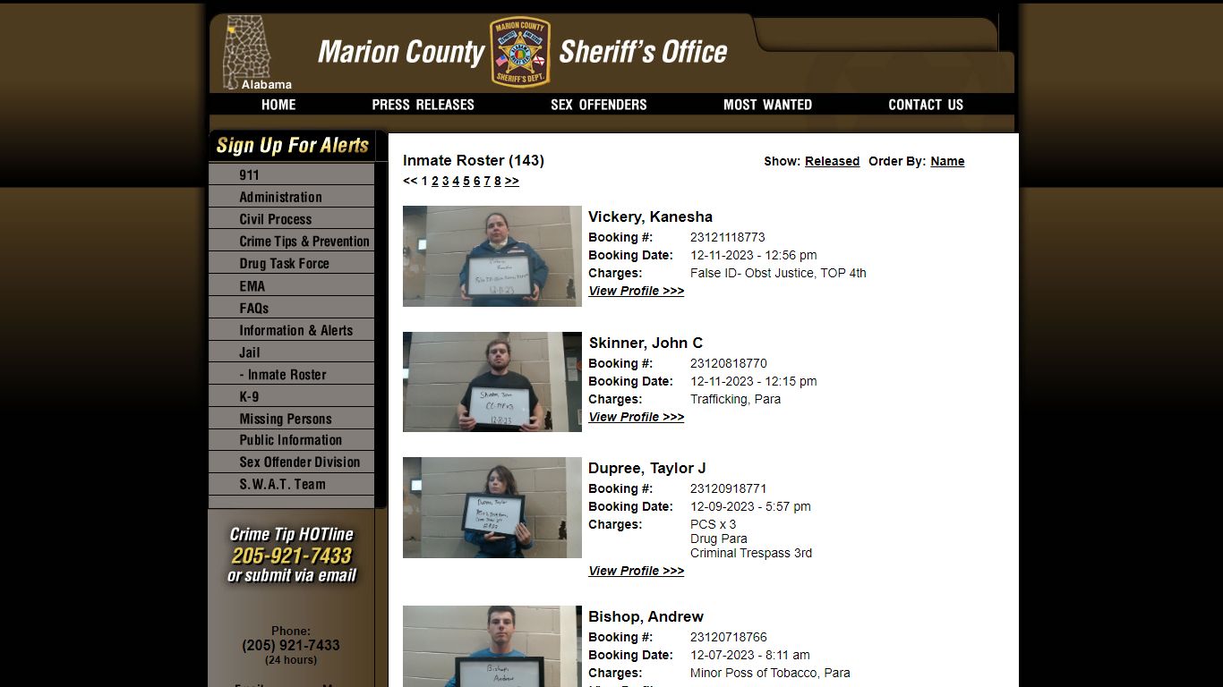 Inmate Roster - Marion County Sheriff AL
